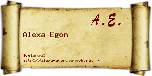 Alexa Egon névjegykártya